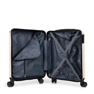 Kép 6/6 - XTD Ezüst Kis Méretű Kivehető Kerekű Bőrönd