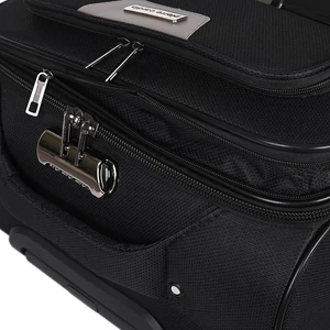 Kép 8/9 - Pierre Cardin Fekete Nagy Méretű Puha Falú Bőrönd