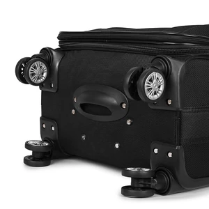 Kép 6/9 - Pierre Cardin Fekete Nagy Méretű Puha Falú Bőrönd