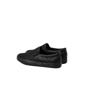 Kép 4/5 - Yesmile Fekete Csillogós Slip-on