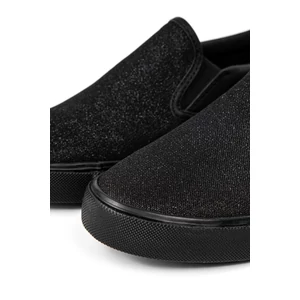 Kép 5/5 - Yesmile Fekete Csillogós Slip-on