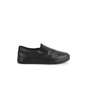 Kép 2/4 - Fekete Belebújós Slip-on Félcipő