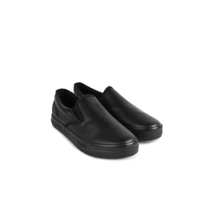 Kép 3/4 - Fekete Belebújós Slip-on Félcipő