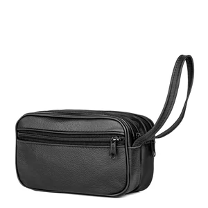 Kép 1/4 - Férfi Fekete Bőr Többrekeszes Autós Kézitáska