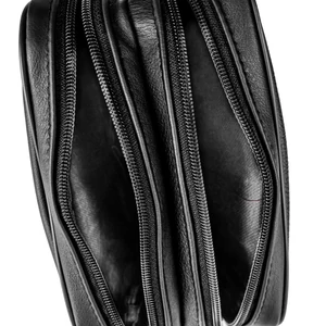 Kép 4/4 - Férfi Fekete Bőr Többrekeszes Autós Kézitáska