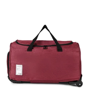 Kép 2/8 - Bordó Gurulós Utazótáska Cipőtartóval