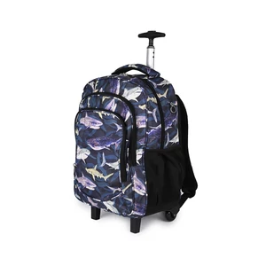 Kép 2/11 - Lumi Kék Cápa Mintás Gurulós Hátizsák