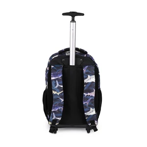 Kép 3/11 - Lumi Kék Cápa Mintás Gurulós Hátizsák