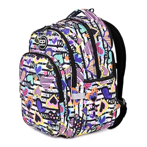 Kép 1/11 - CoolPack Sokszínű Szívecske Mintás Ergonomikus Iskolatáska