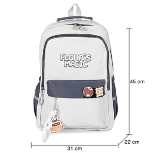 Kép 4/5 - Fehér-Kék Mintás Hátitáska