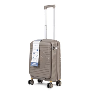 Kép 1/7 - Bauluo Sötét Arany Színű Extra Könnyű Kis Méretű Bőrönd