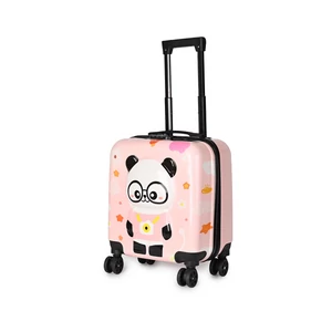 Kép 1/6 - D&B Rózsaszín Panda Mintás Gyerek Mini Bőrönd