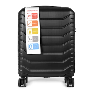 Kép 3/7 - Ormi Fekete ABS Könnyű Kis Méretű Bőrönd