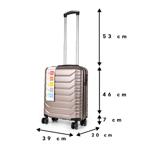 Kép 4/7 - Ormi Sárga ABS Könnyű Kis Méretű Bőrönd