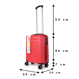 Kép 4/7 - Ormi Piros ABS Könnyű Kis Méretű Bőrönd