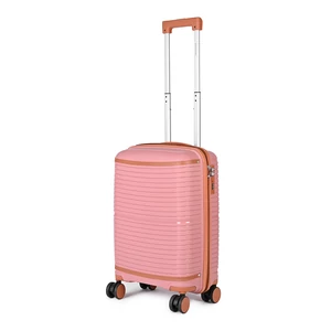 Kép 1/6 - Pierre Cardin Rózsaszín-Barna Kis Méretű Csendes Bőrönd