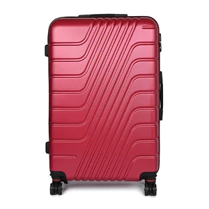 Kép 3/6 - Bordó Nagy Méretű Négykerekű Csendes Kemény Falú Bőrönd