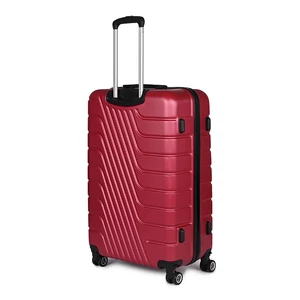 Kép 2/6 - Bordó Nagy Méretű Négykerekű Csendes Kemény Falú Bőrönd