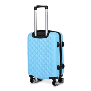 Kép 2/6 - Kék Kis Méretű Négykerekű Csendes Bőrönd