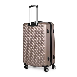 Kép 2/6 - Arany Színű Négykerekű Csendes Nagy Méretű Bőrönd