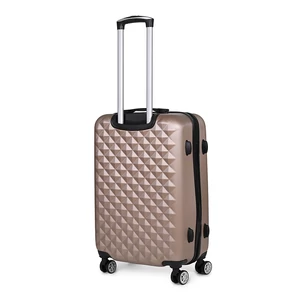 Kép 2/6 - Arany Színű Négykerekű Csendes Közepes Méretű Bőrönd