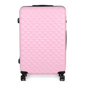 Kép 3/6 - Rózsaszín Négykerekű Csendes Nagy Méretű Bőrönd