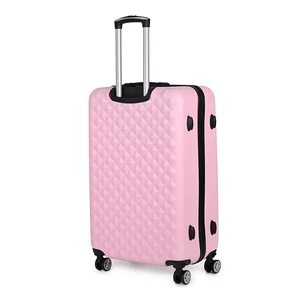 Kép 2/6 - Rózsaszín Négykerekű Csendes Nagy Méretű Bőrönd