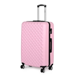 Kép 1/6 - Rózsaszín Négykerekű Csendes Nagy Méretű Bőrönd