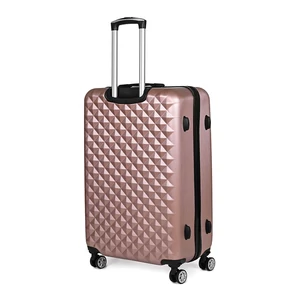 Kép 2/6 - Rózsaarany Színű Négykerekű Csendes Nagy Méretű Bőrönd