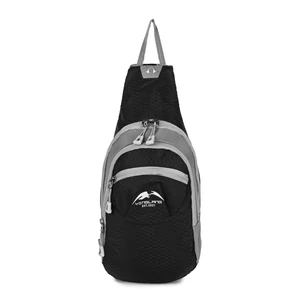 Kép 2/6 - Fekete-Szürke Keresztpántos Hátitáska