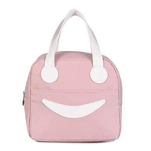 Kép 2/3 - Rózsaszín Hordozható Ételhordó Termotáska