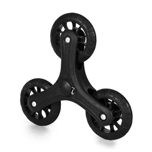 Kép 1/2 - Fekete Műanyag Kerék Háromkerekű Bevásárlókocsihoz