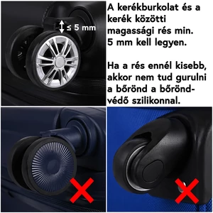 Kép 3/3 - Kék Bőröndkerék Szilikon Védőburkolat - 8db