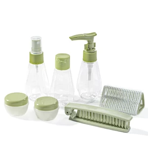 Kép 1/3 - Zöld 7 db-os Utazási Palackok Repülőre