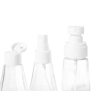 Kép 2/3 - Rózsaszín-Fehér 6 db-os Utazási Palackok Repülőre