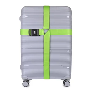 Kép 2/2 - Zöld Bőröndpánt Heveder Számzárral - 1 db