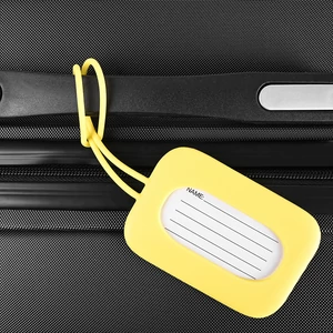 Kép 2/3 - Sárga Szilikon Poggyászcímke
