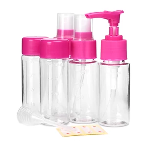 Kép 1/6 - Pink 5 db-os Utazási Palackok Repülőre