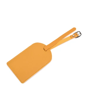 Kép 3/4 - Sárga Műbőr Poggyászcímke