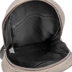 Kép 4/4 - Szürke Szövet Minta Hatású Műbőr Női Hátitáska