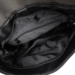 Kép 5/5 - Zellia Fekete-Ezüst Színű Mintás Műbőr Többfunkciós Hátitáska