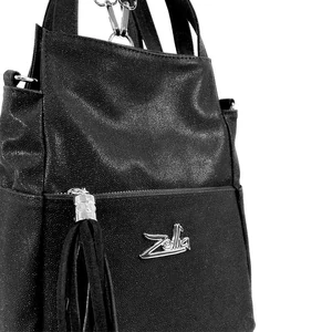 Kép 4/5 - Zellia Fekete Műbőr Női Hátitáska