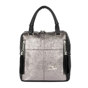 Kép 2/4 - Zellia Fekete-Bronz Színű Műbőr Váll- És Hátitáska