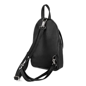 Kép 3/4 - Zellia Fekete Műbőr Női Kis Méretű Hátitáska