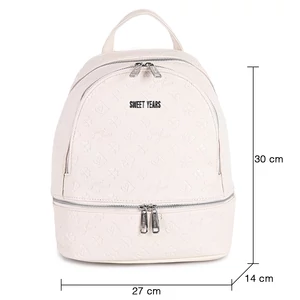 Kép 4/5 - Bézs Mintás Női Hátitáska