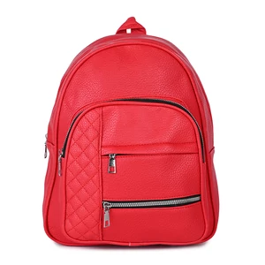 Kép 2/4 - Piros Műbőr Női Hátitáska