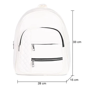 Kép 4/5 - Fehér Műbőr Női Hátitáska