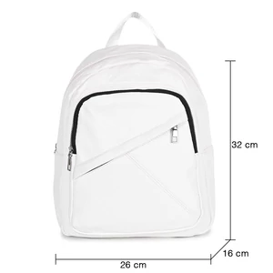 Kép 4/5 - Fehér Műbőr Női Hátitáska