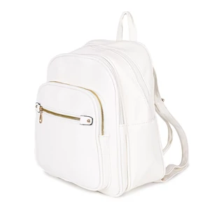Kép 1/5 - Fehér Műbőr Női Hátitáska