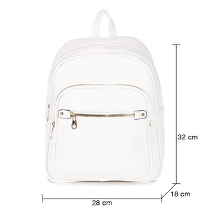 Kép 4/5 - Fehér Műbőr Női Hátitáska